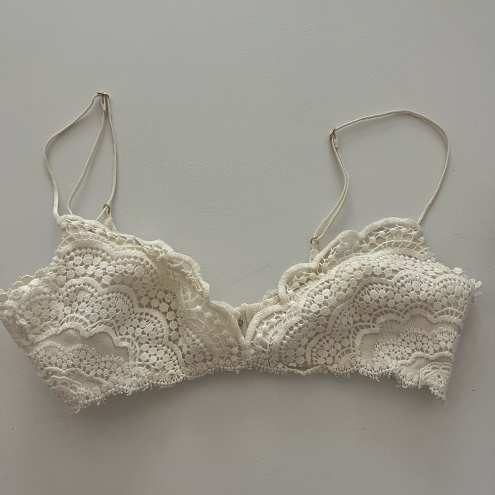 Zimmermann Lace Bralette in Cream size 0